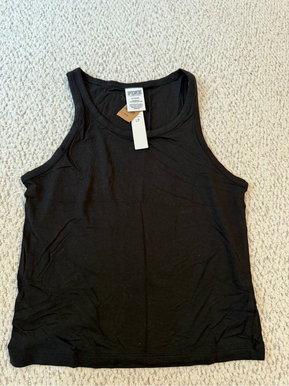 PINK Victoria's Secret Black Scoop Neck Tank
